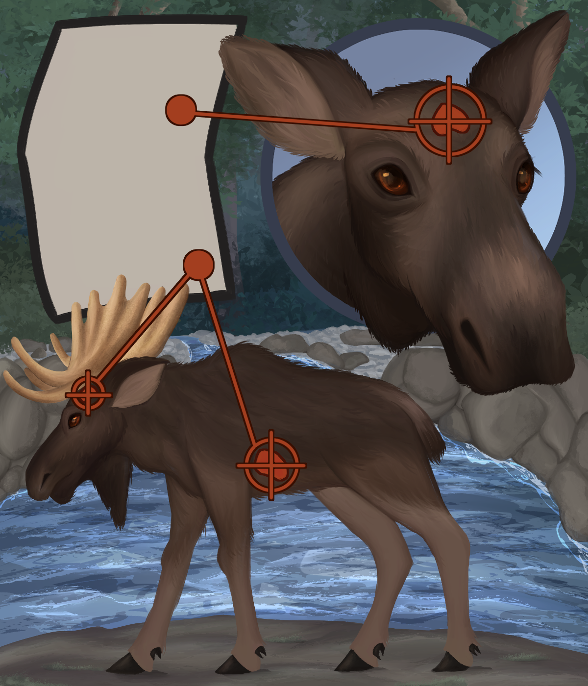 Moose poster completed by Tatum Pond